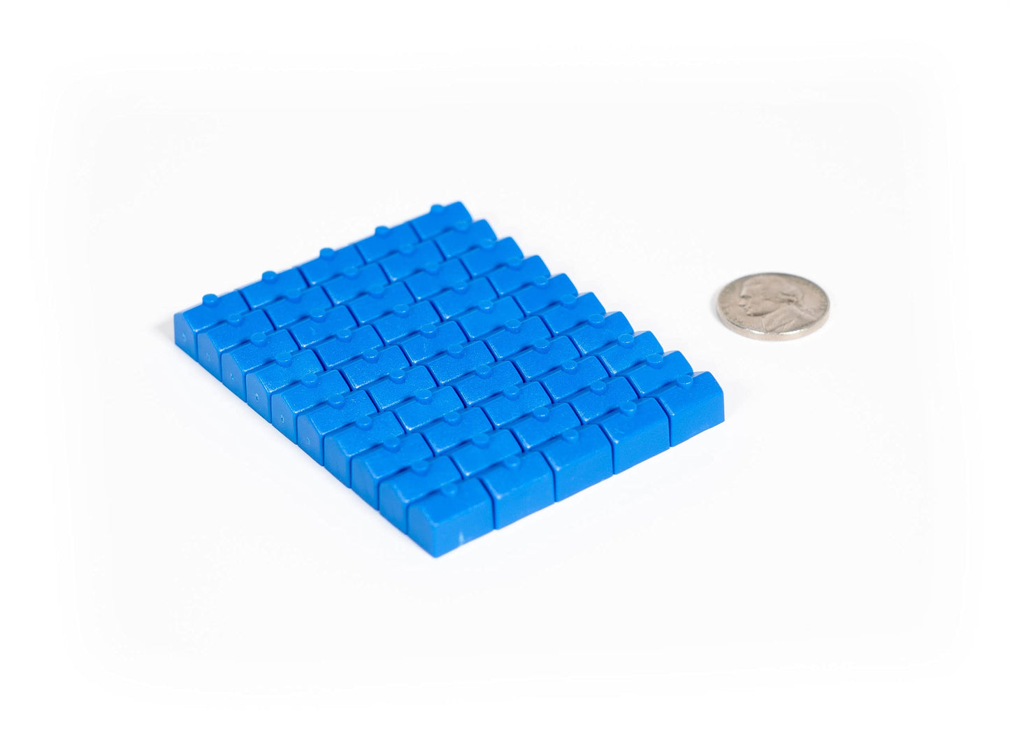 Plastic Houses: Blue Color Board Game Replacement House (Colored Miniature Town & City Buildings, Board Game Playing Pieces) | 50 Pieces