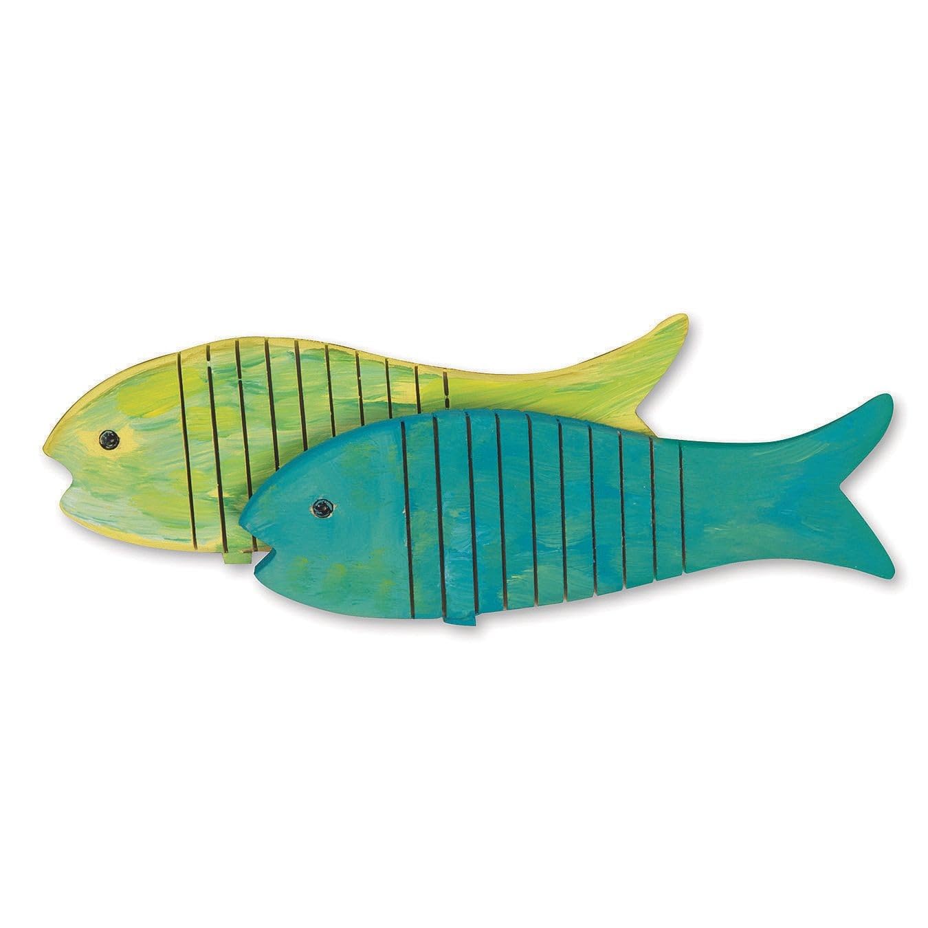 S&S Worldwide Flexible Wooden Fish Craft Kit (Pack of 12), Natural, 6 in