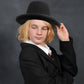Eerrhhaq 3 Pack Black Felt Top Hats for Kids,Magician Hat Costume,Tall Victorian Tuxedo Costume Hat for Halloween Dress up Cosplay Party Accessories