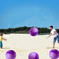 ZHANGBY 4 Pcs Playground Balls with Pump, 9" Purple Marbleized Bouncy Balls