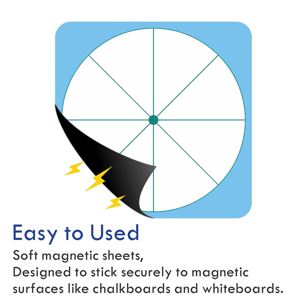 Magnetic Spinner for White Board School Dry Game Wheel Erase Magnetic 11.2in Dry Erase Spinning with Writing Film and Arrows for Classroom Math