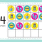 hand2mind Seasonal Ten Frames Math Counters for Kids, Math Counters Chips for Counting and Sorting, Kindergarten Learning Games, Counting Toys, Math