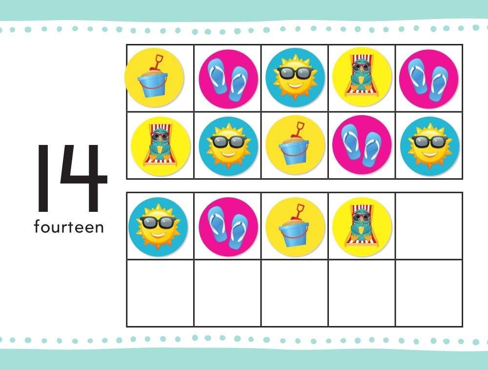 hand2mind Seasonal Ten Frames Math Counters for Kids, Math Counters Chips for Counting and Sorting, Kindergarten Learning Games, Counting Toys, Math