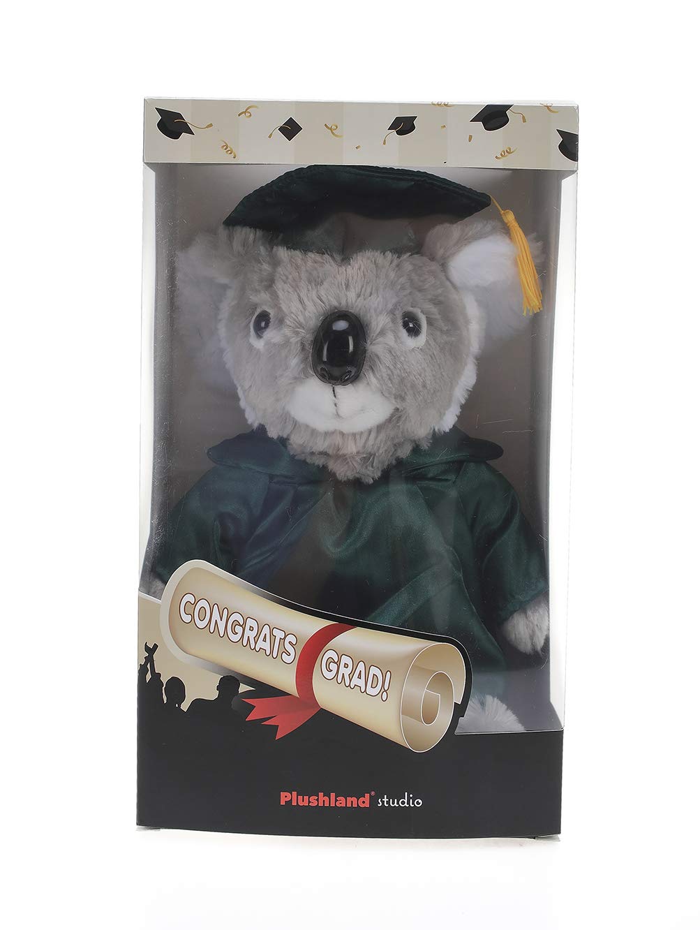 Plushland Koala Plush Stuffed Animal Toys 12 Inch Present Gifts for Graduation Day, Personalized Text, Name or Your School Logo on Gown, Best for Any