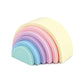 Hudson Baby Silicone Toy Arches, Pastel Rainbow, One Size