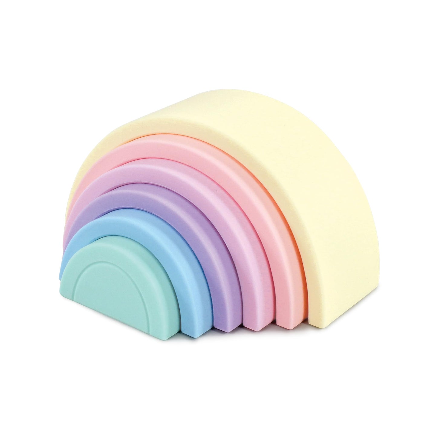 Hudson Baby Silicone Toy Arches, Pastel Rainbow, One Size
