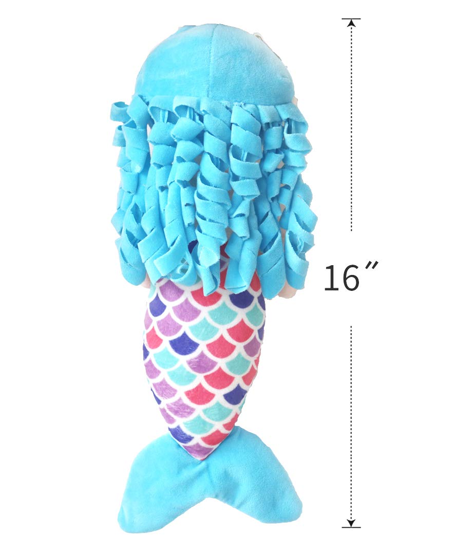 illuOKey Mermaid Doll for Girls, Mermaid Princess Plush, Soft and Snuggly Plush Animal, Lovely Bright Colors, Perfect for Nap Time, Sleep, Travel