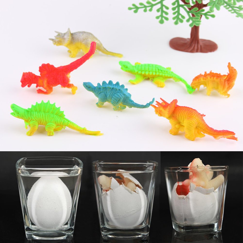 YKLWORLD Hatching Dinosaur Eggs, Set of 12 Pcs Crack Colorful Grow Dino Egg That Hatch in Water Growing Pet Birthday Easter Party Favors Gifts