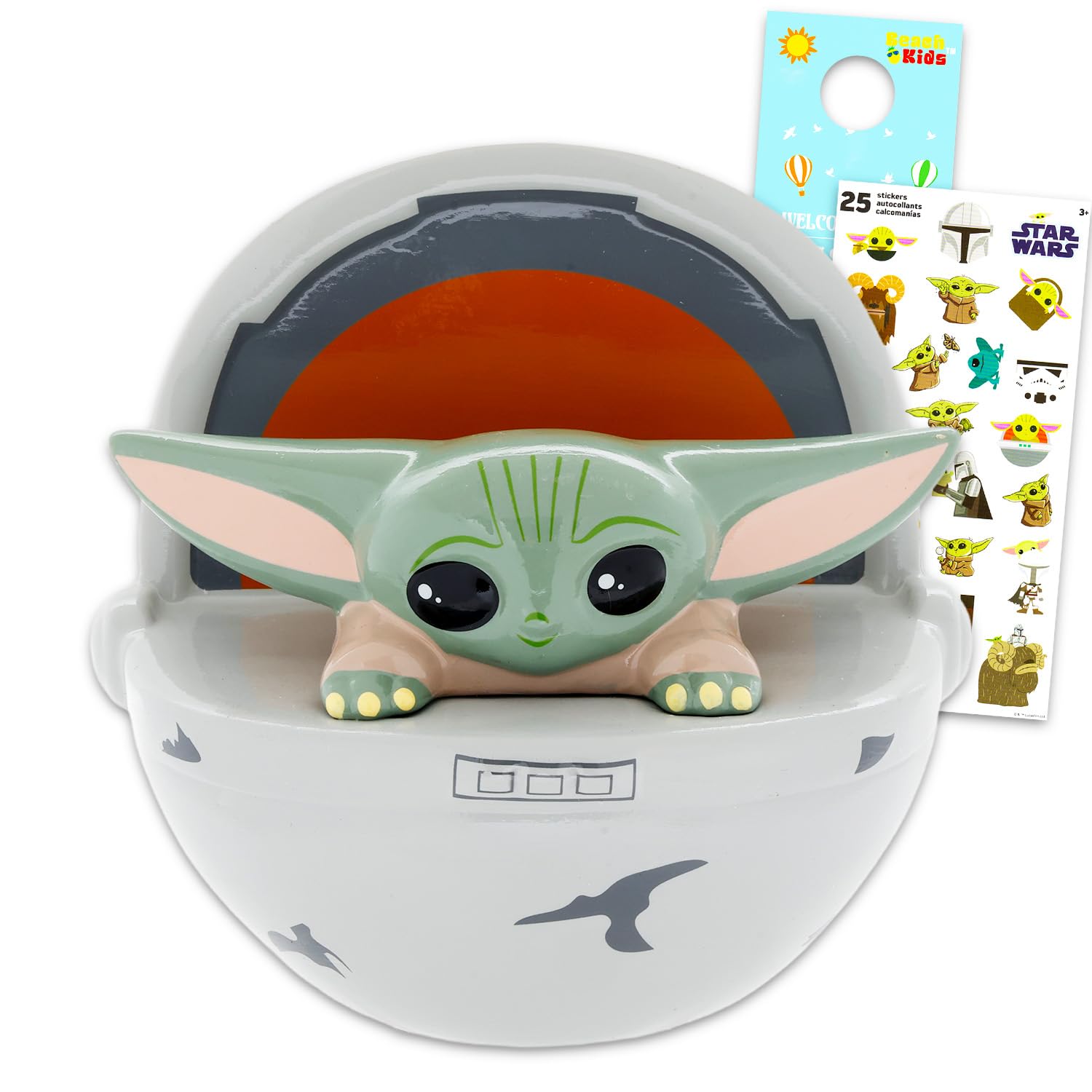 Baby Yoda Piggy Bank for Kids - Bundle with 12" Money Coin Saving Jar