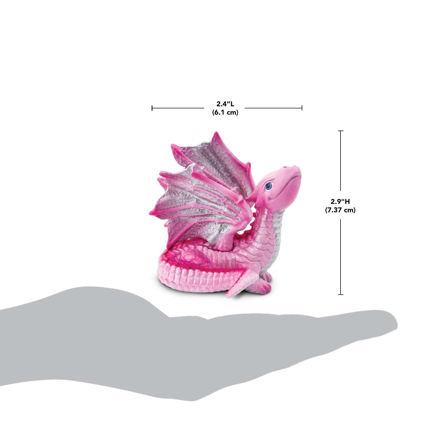 Safari Ltd. Baby Love Dragon Figurine - Heart-Inspired, Hand-Painted 3" Model Figure - Mythical Creature Toy for Boys, Girls & Kids Ages 4+