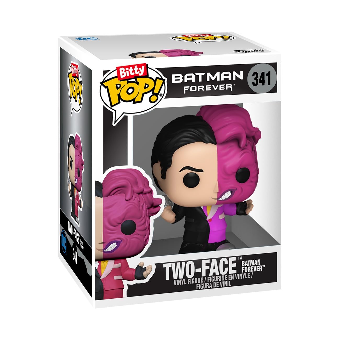 Funko Bitty POP! Batman 85th - Two Face, 4-Pack and A Surprise Mystery Mini Figure - 0.9 Inch (2.2 Cm) - DC Comics Collectable - Stackable Display