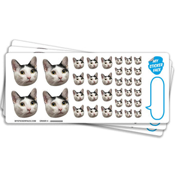 My Sticker Face Custom Face & Pet Stickers, Elite Sampler Sheet - 3 Sheets
