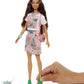 Barbie Fashion Pack of Doll Clothes Inspired by Jurassic World, Collectible Set Includes Crop Top & Skirt with Dinosaur Theme & 8 Accessories
