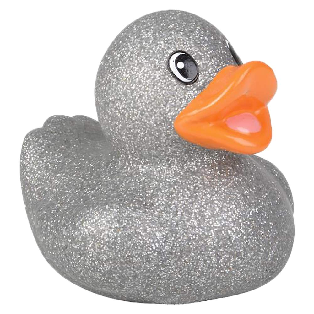 5-Count 2" Inch Glitter Rubber Duck Toy Assortment Duckies for Kids, Bath Birthday Gifts Baby Showers Summer Beach and Pool Activity, 2" (5-Pack)