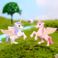 Lovely Flying Horse Unicorn Model Cake Toppers 8 Pcs Fairy Garden Miniature Unicorn Figurines Moss Landscape DIY Terrarium Crafts Ornament Accessories