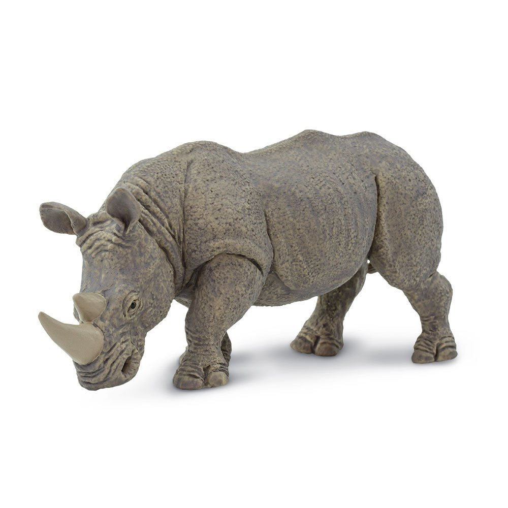 Safari Ltd. White Rhino Toy Figurine - Realistic, Hand-Painted 5.75" Model Figure - Safe, Educational Toy for Boys, Girls & Kids Ages 3+