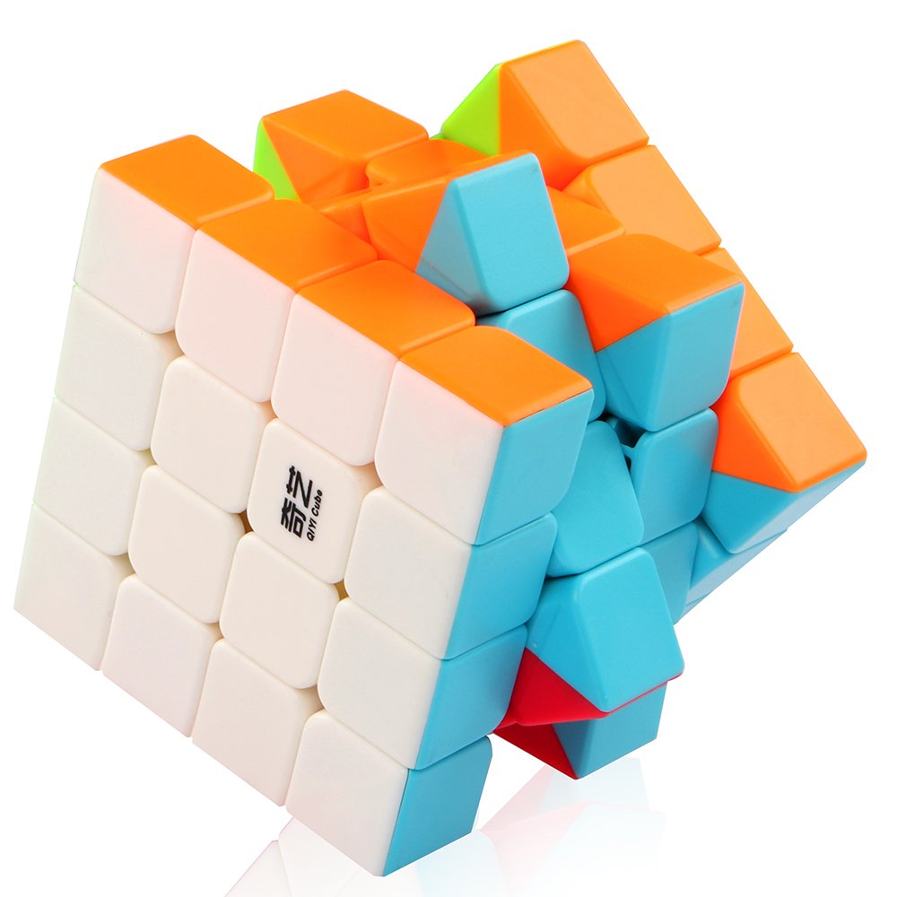 D-FantiX Stickerless 4x4x4 Speed Cube, Smooth Turning Fidget Toy for Adults