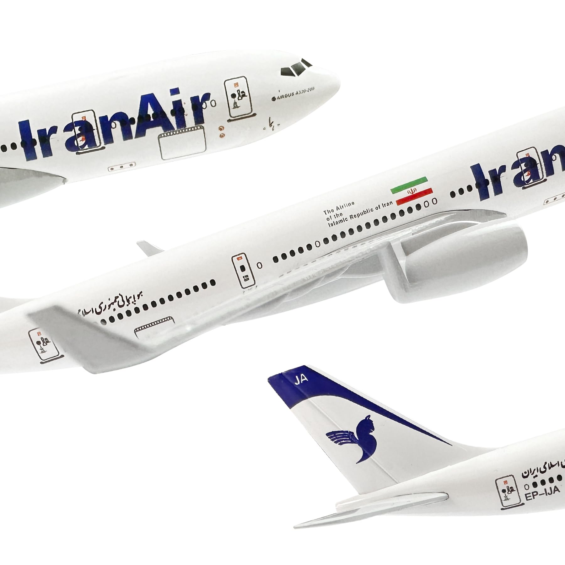 Bswath Model Airplane 1:400 Scale Model Iran Airbus 330 Model Plane Metal Plane Model Die-cast Alloy Airplanes for Gift and Collection