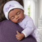 Amara African American Black Sleeping Baby Doll with Custom Sleeper and Pacifier by Ashton-Drake