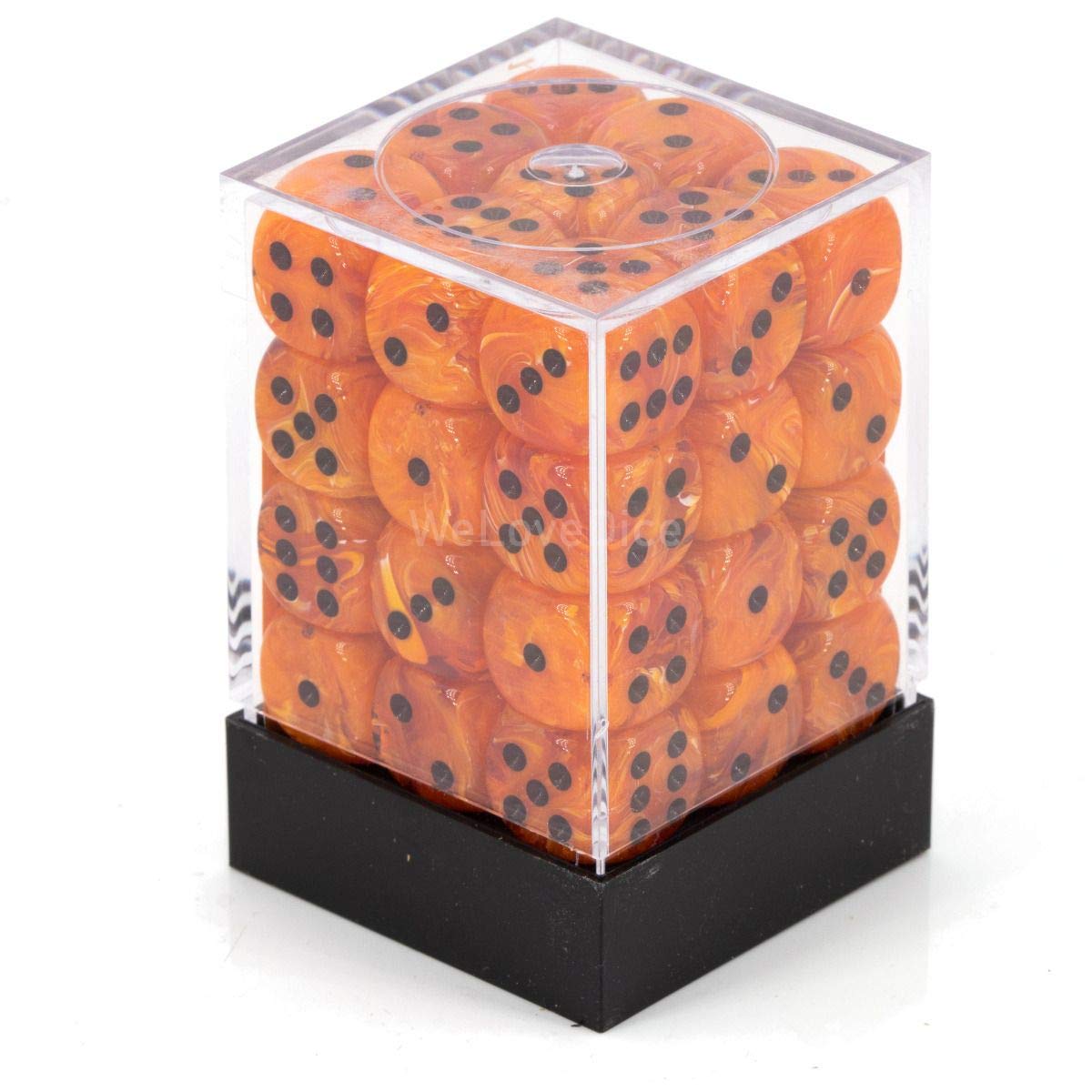 DND Dice Set-Chessex D&D Dice-12mm Vortex Orange and Black Polyhedral Dice Set-Dungeons and Dragons Dice Includes 36 Dice - D6, Various (CHX27833)