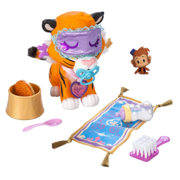 Disney Store Action Toys Princess Pet Play Set - Rajah Tiger Toy Set - Fun Playsets Princess Toys Perfect for Little Kids - Comes with Rajah, Bed, Abu