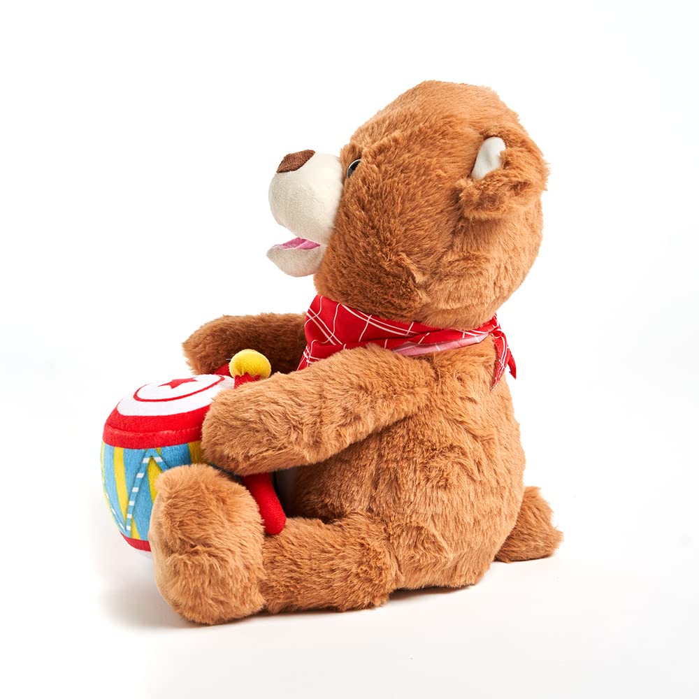 Cuddle Barn - Drummin' Billy | Animated Bear Stuffed Animal Musical Plush Toy Drums and Sings Along to Ants Go Marching and Five Little Bears, 11