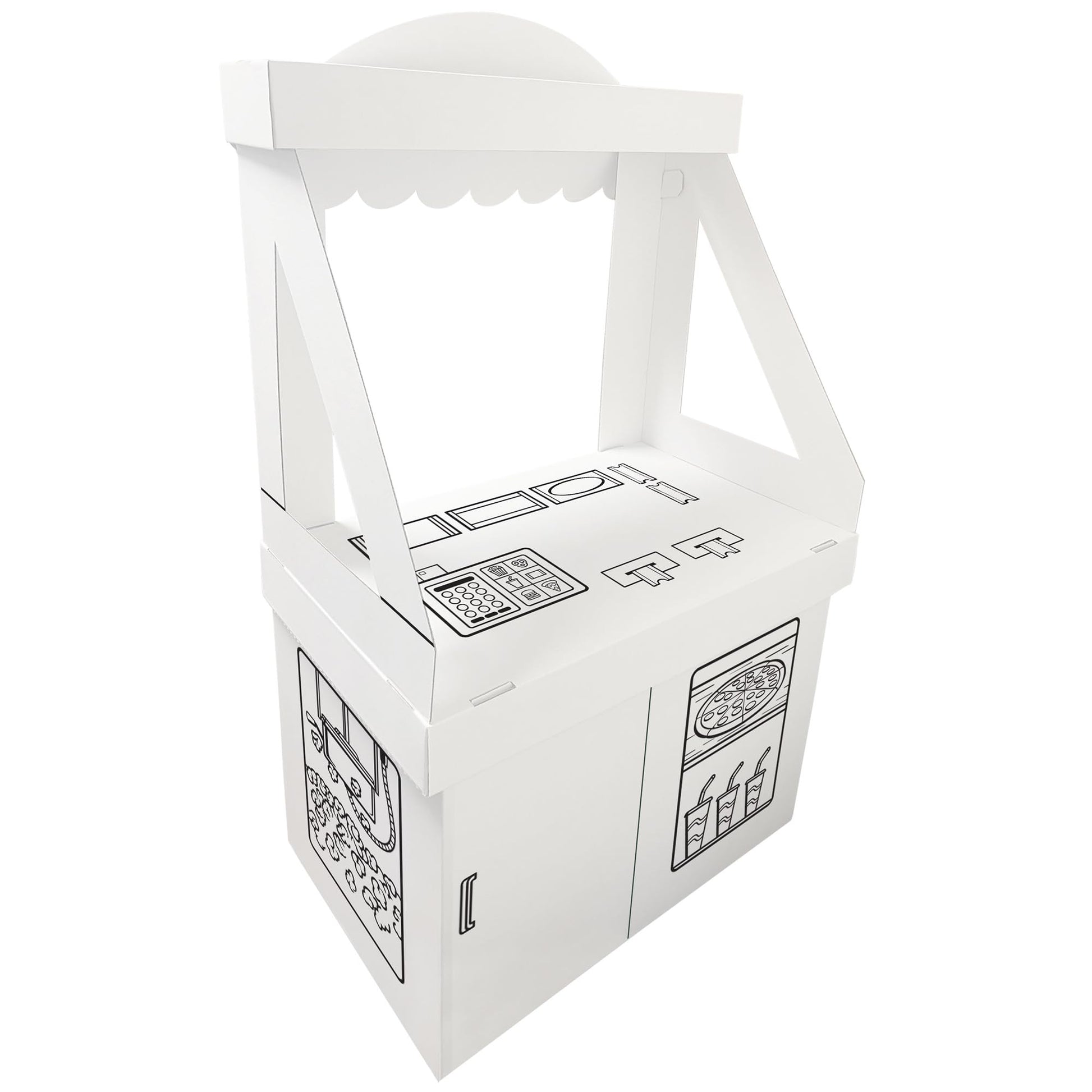 Easy Playhouse: Movie Theater Snack Stand - Decorate & Personalize A Cardboard Cinema, Color-Draw-Doodle, DIY Art & Crafts, 32 x 26.5 x 40.5, Kids 3+