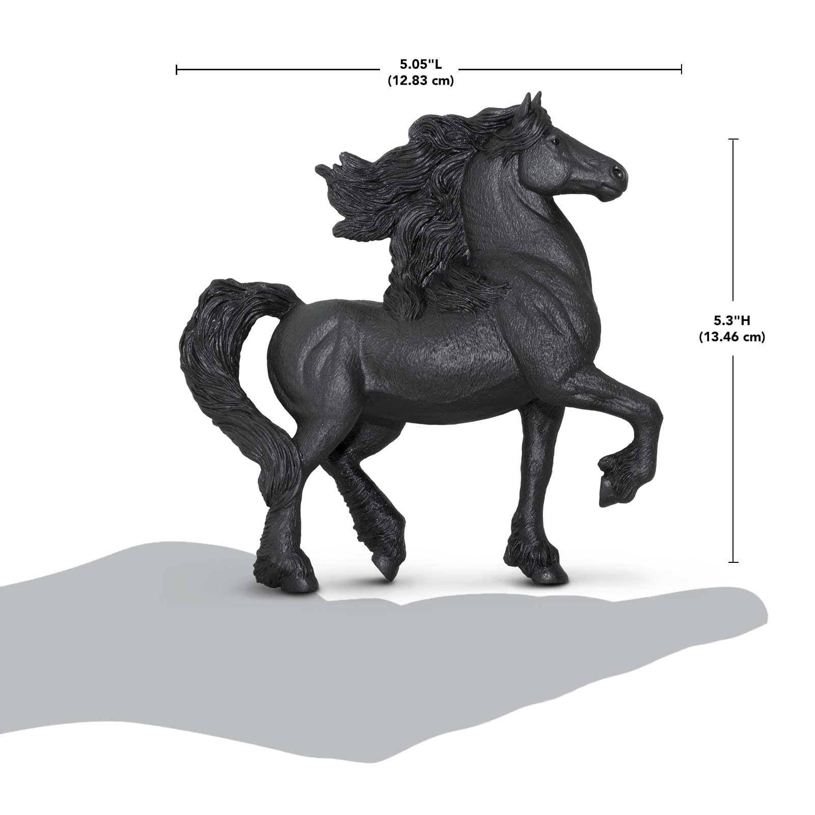 Safari Ltd. Friesian Mare - Lifelike 5" Horse Figurine - Educational Toy for Boys, Girls, and Kids Ages 3+