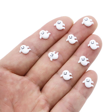 Aorvoras Miniature Ghost, Adorable Glow-in-the-Dark Micro Ghosts Set of 50 - Tiny Resin Ghost, Dollhouse Miniature Ghosts for Crafts and Accessories