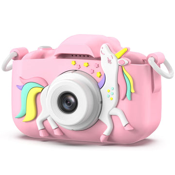 Goopow Kids Camera Toys for 3-8 Year Old Girls Boys,Children Digital Video Camcorder Camera with Cartoon Soft Cover, Best Chritmas Birthday Festival