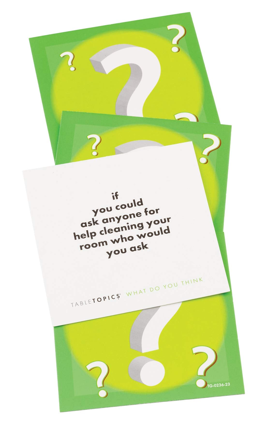 TableTopics What Do You Think To Go - 40 Conversation Starter Cards for Kids to Share Their Thoughts, Fun Question Card Game for Quality Family Dinner