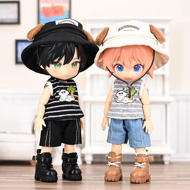 XiDonDon Casual Shoes for Ob11 DDF Body9 1/12 BJD GSC Doll Accessories Bjd Dolls Toy Shoes (Black)