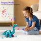 Koonie Dinosaur Toys for Girls, 2 Year Old Girl Toys, Purple Dinosaur Remote Control Reversible Sequins Dinosaur Toy Can Repeat Walk Roar Sing