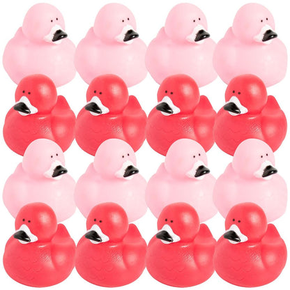 Fun Express Vinyl Flamingo Rubber Duckies | 12 Count | Great for Seasonal Holiday Party Decor, Giveaways, Prizes, and Favors