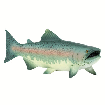 Safari Ltd. Salmon Fish Figurine - Detailed 7" Plastic Model Figure - Fun Educational Play Toy for Boys, Girls & Kids Ages 3+