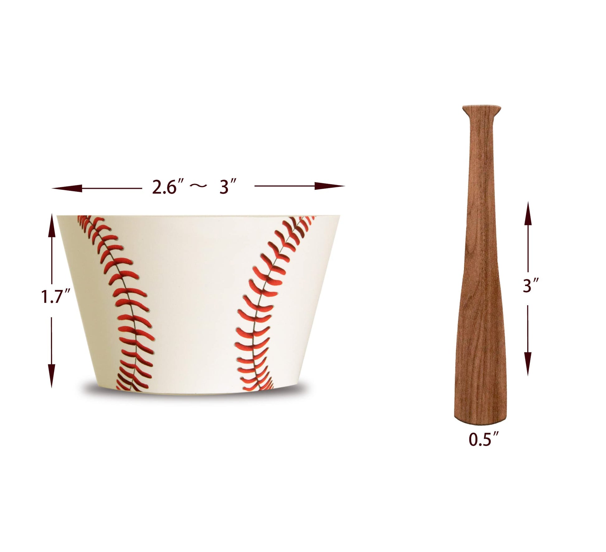 Baseball Cupcake Wrappers+Baseball Bat Cupcake Toppers,Baseball Party Decorations-24PCS