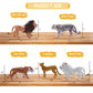 ZAGA Toys Jungle Cat Holiday Bundle | Lions, Tigers, Jaguars & Cheetahs | Lifelike Wildlife Figurines for Imaginative Play & Display | Seasonal Animal