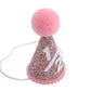 SYESQL Half Birthday Rainbow Cone Hat - Glitter Half Hats Pink,6 Months Party Decor (1/2 Rainbow Hat)