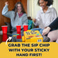 Slap N Sip A Hilarious Drinking Game with Sticky Hands, 200 Cards & A Sip Chip, Fast-Paced Adult Party Game for Game Nights, Funny Gift for Adults