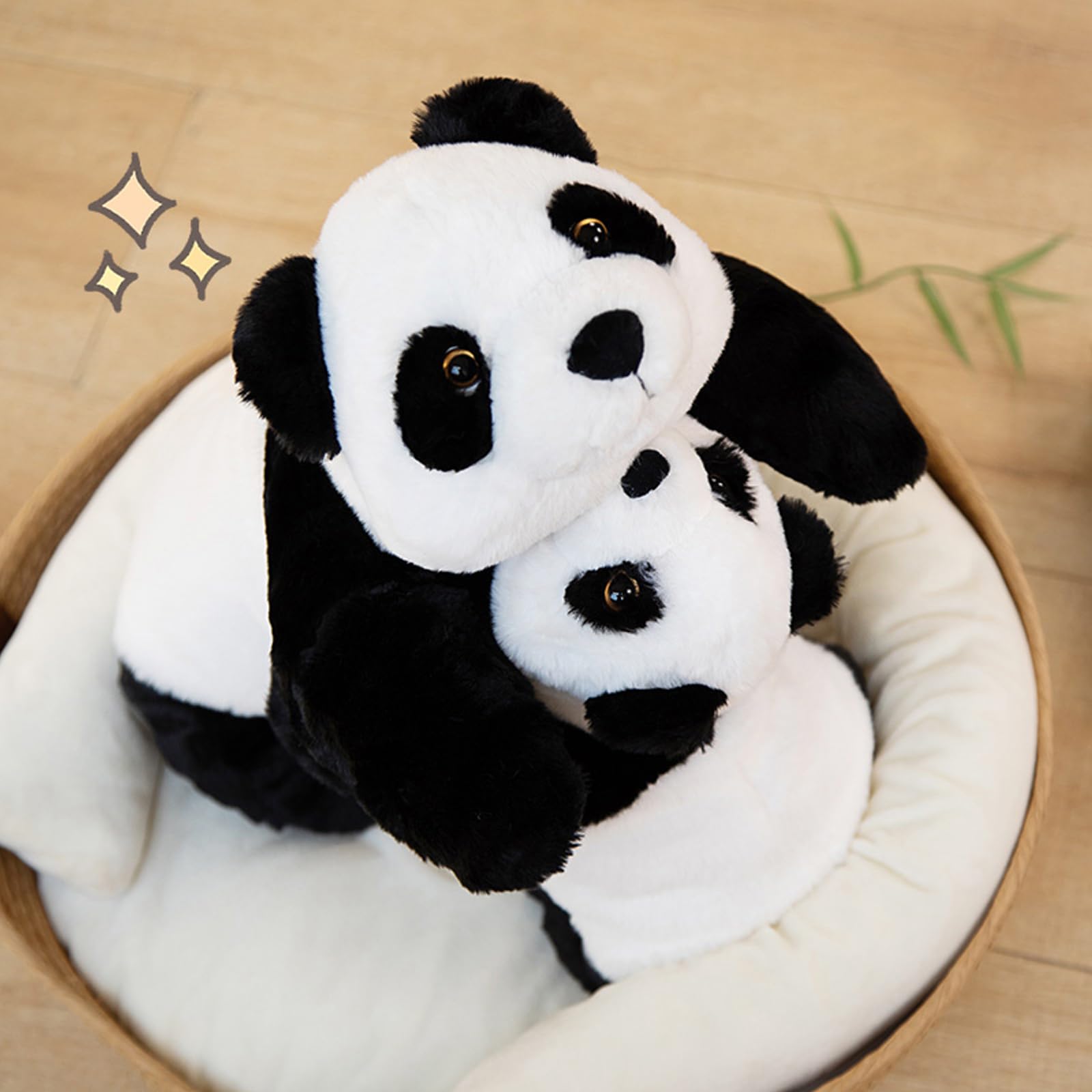 ronivia Weighted Stuffed Animals, Panda Plush Cute Panda Weighted Plush Animals Pillow Toy Gifts for Kids Adults, 15 inch