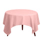Gee Di Moda Square Tablecloth - 52 x 52 Inch Pink Table Cloth for Small Square or Round Tables - Heavy Duty Washable Fabric - for Buffet Table