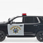 Motormax 2025 PPV CHP (California Highway Patrol) Black and White with Flashing Light Bar and Front and Rear Lights and Sounds 1/24 Diecast Model Car