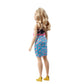 Barbie Fashionistas Doll #202, Curvy with Blonde Hair, Girl Power Print Outfit & Accessories Including Sneakers & Fanny Pack