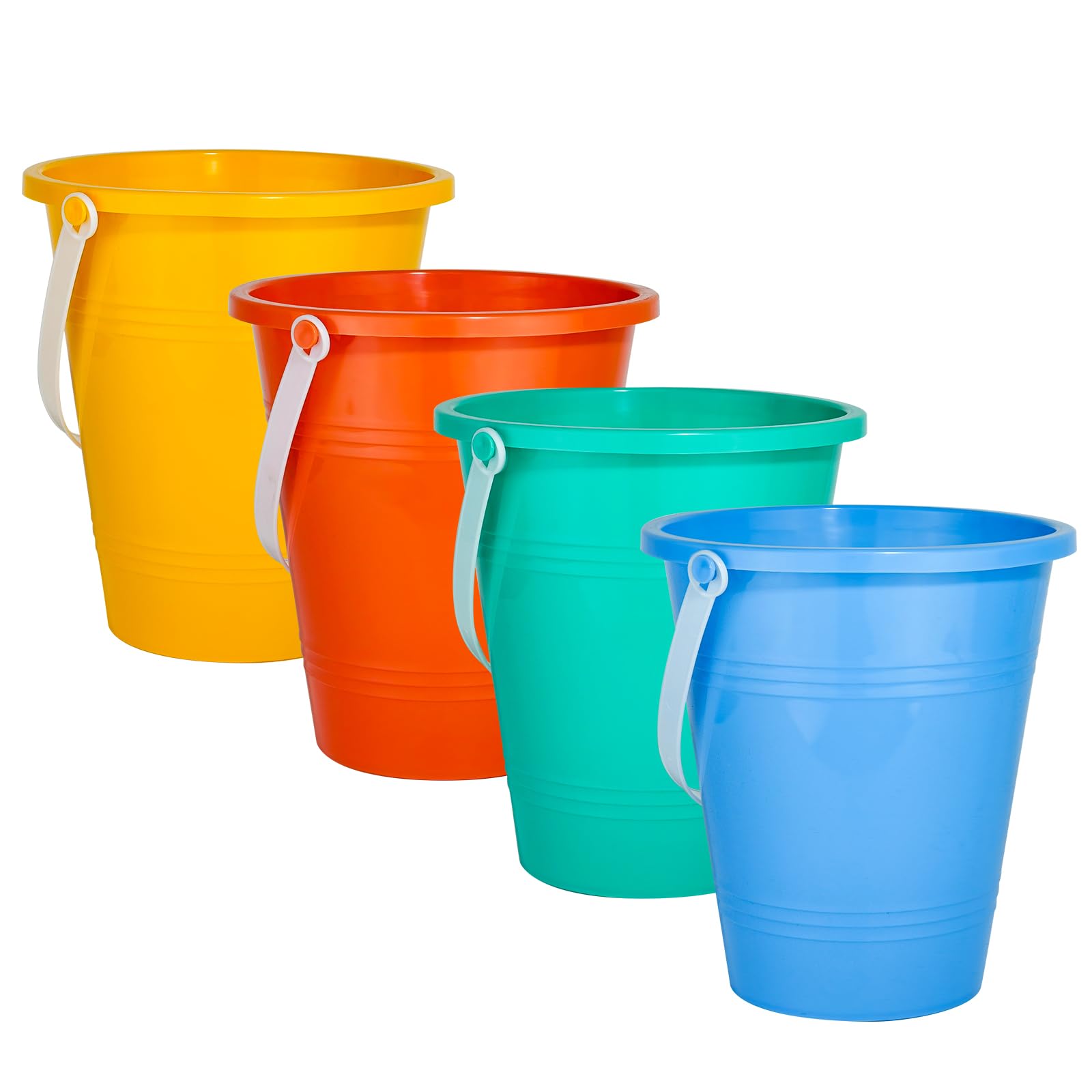Holady 8 Inch Large Sand Beach Buckets Pail,Sand Bucket Water Bucket for Beach Fun Great Summer Party Accessory