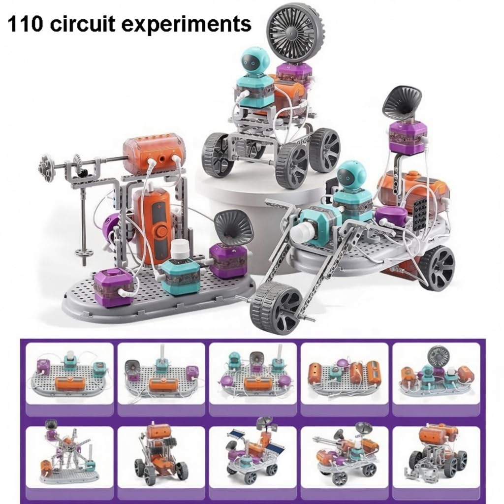 Science Kits for Kids - STEM Kits for Kids, Electronics & Circuits Exploration, 110 Projects, 210 Circuit Parts, Hands-on STEM Educational Toy Gifts