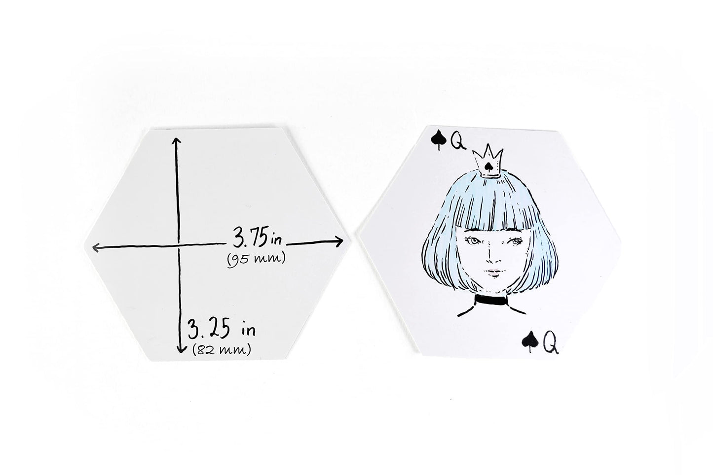 Apostrophe Games Blank Hexagon Playing Cards (Matte Finish) 3.25" x 3.75", 120 Blank Cards, Board Game Cards