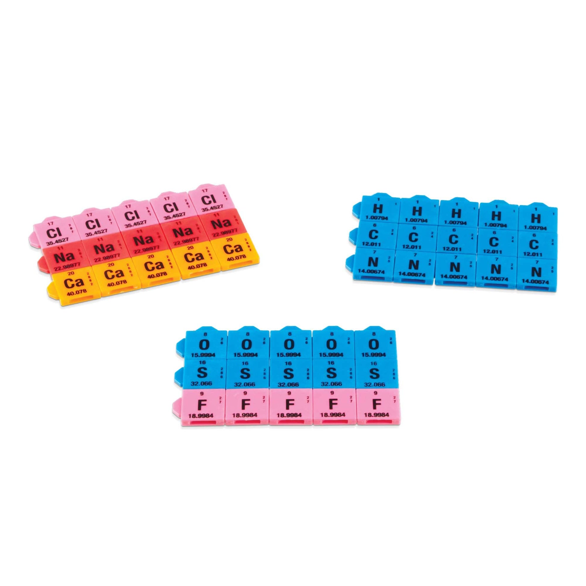 hand2mind Connecting Color Tiles Periodic Table for Kids Ages 10-13, Learn About Elements and Chemistry at Home, Atomic Number, Symbol, Weight,