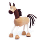 Horse Wooden Animal Toys for Toddler, Fun and Posable Wood Farm Animal Toys, Early Education Boys and Girls