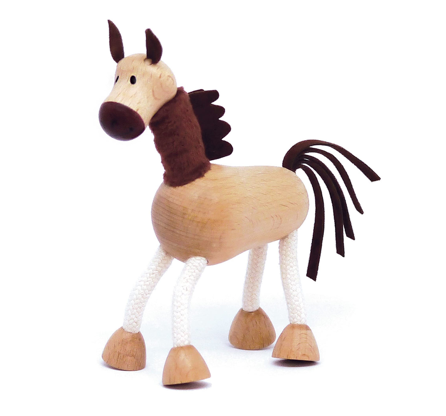 Horse Wooden Animal Toys for Toddler, Fun and Posable Wood Farm Animal Toys, Early Education Boys and Girls