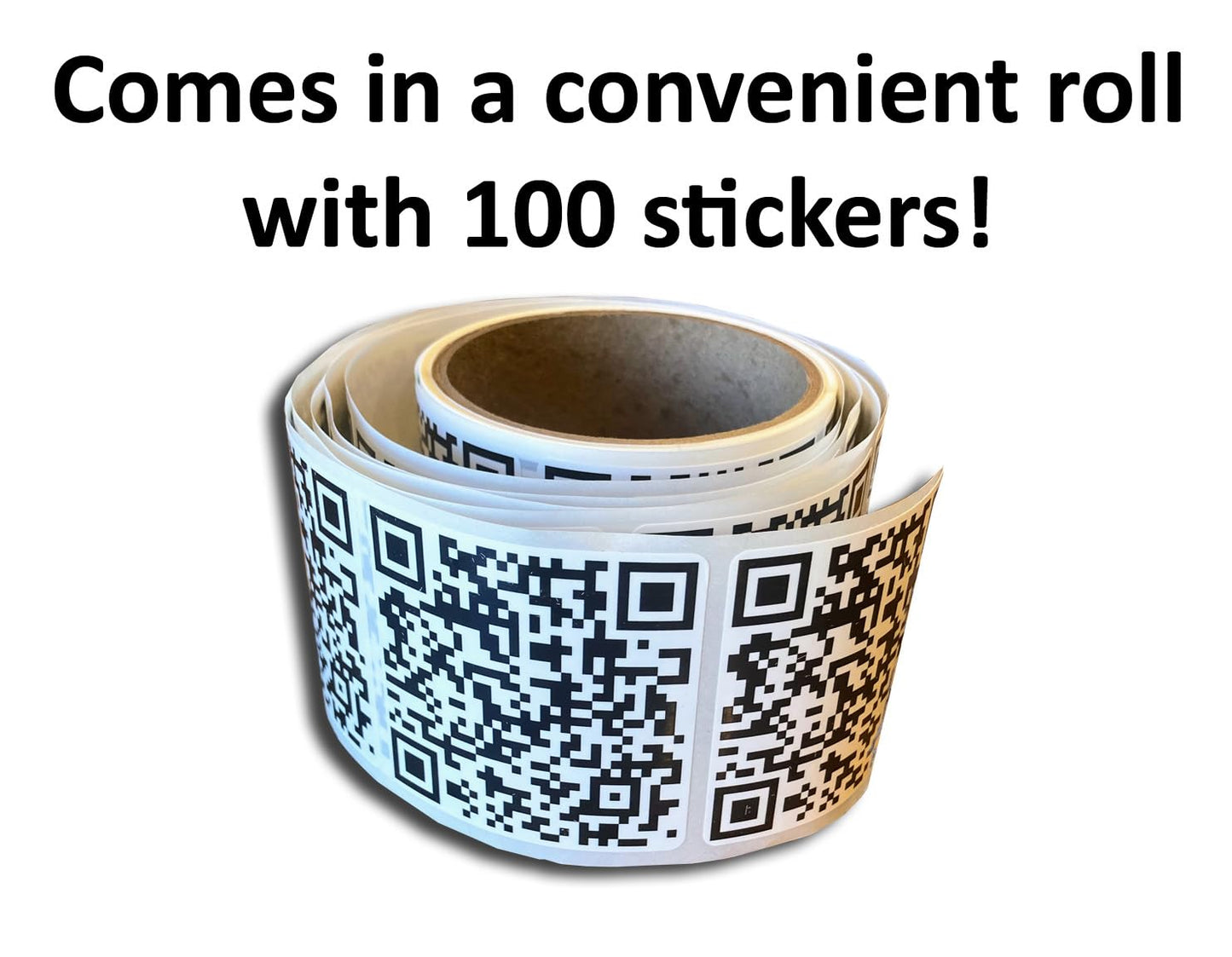 100-Pack Rick Roll QR Code Stickers in a Roll - Funny Gag Gift Stickers, Weatherproof, UV Resistant, 2" x 2"